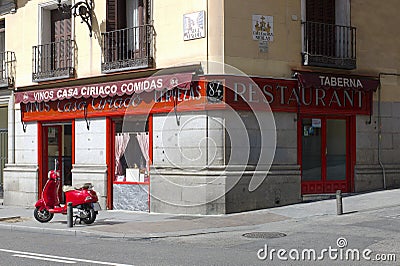 Casa Ciriaco. Madrid. Spain Editorial Stock Photo